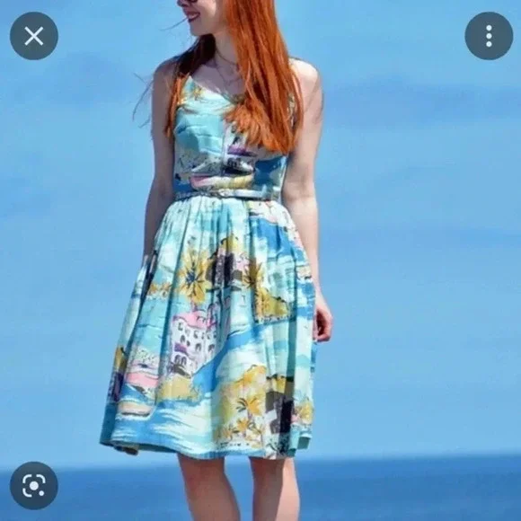 Boden Nancy Blue Riviera Dress Women Size 6R - Picture 2 of 16